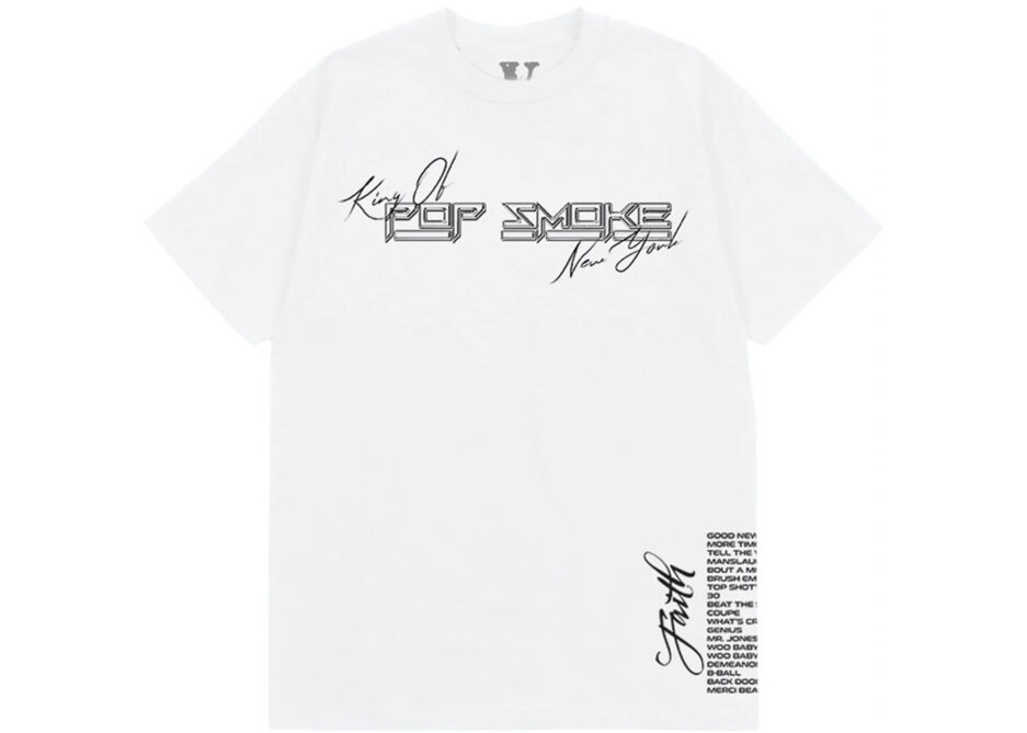Pop Smoke Vlone Faith King of New York White T-Shirt